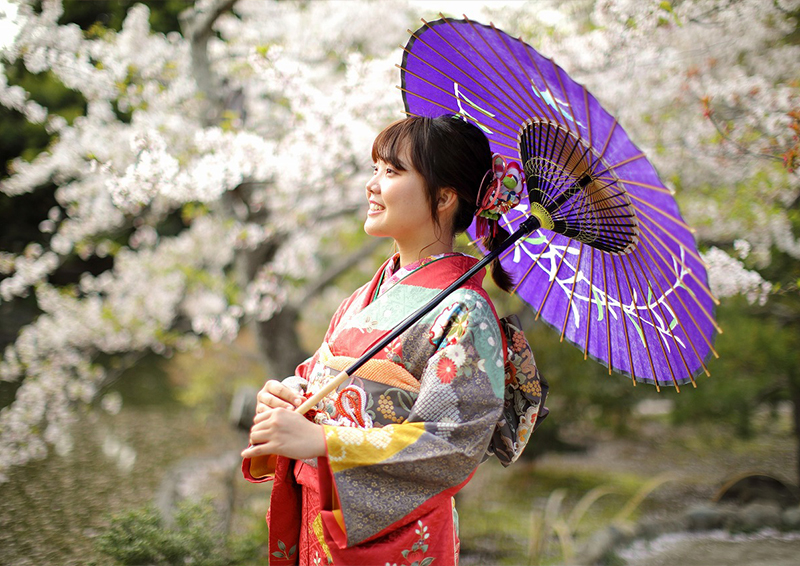 野外撮影：成人式フォトの様子